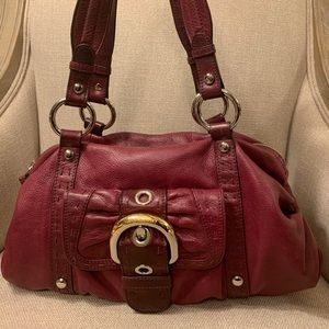 B Makowsky burgundy satchel